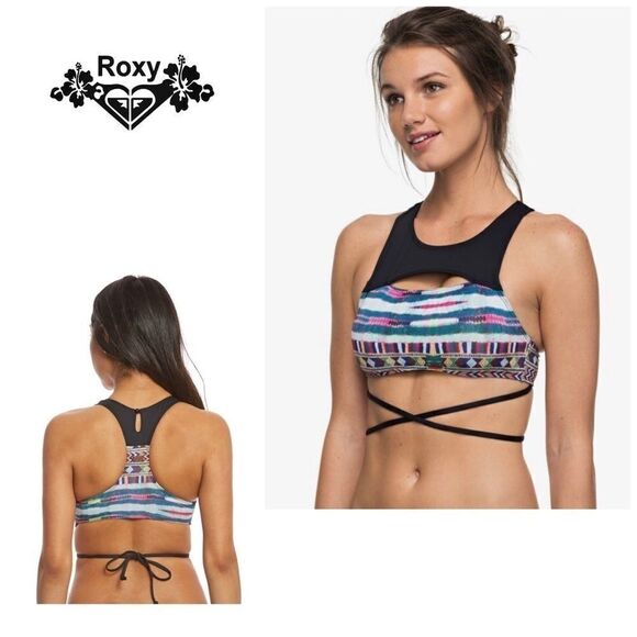 ROXY high neck bikini top. NWT - Picture 1 of 10